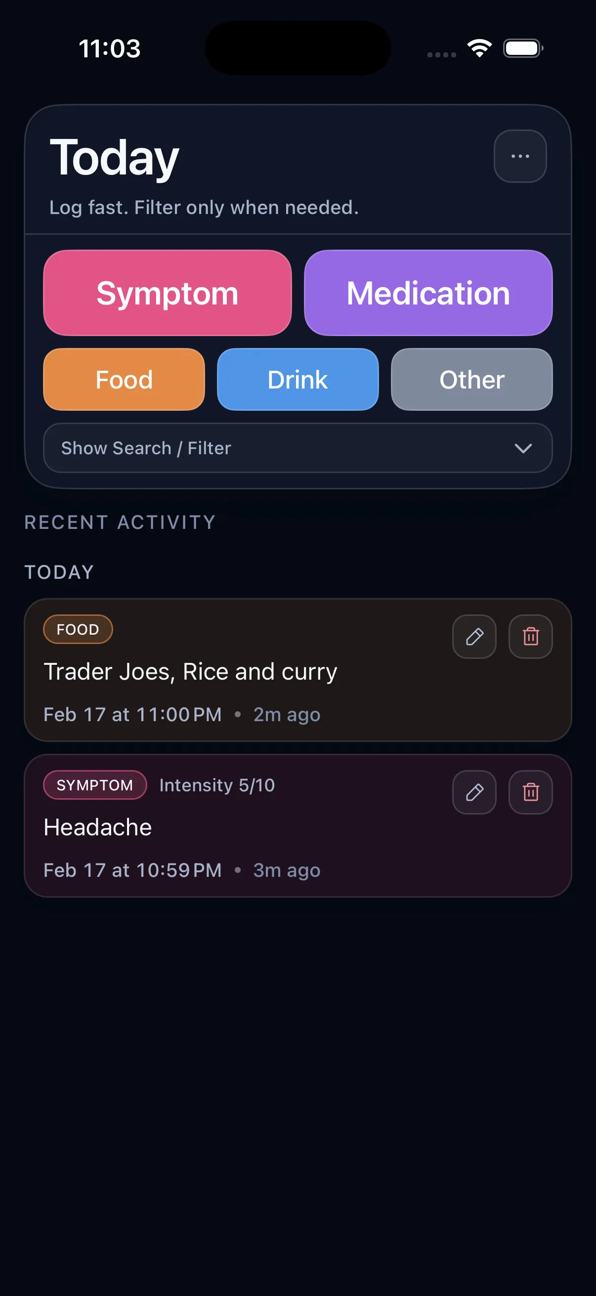 Syminn home timeline on iPhone